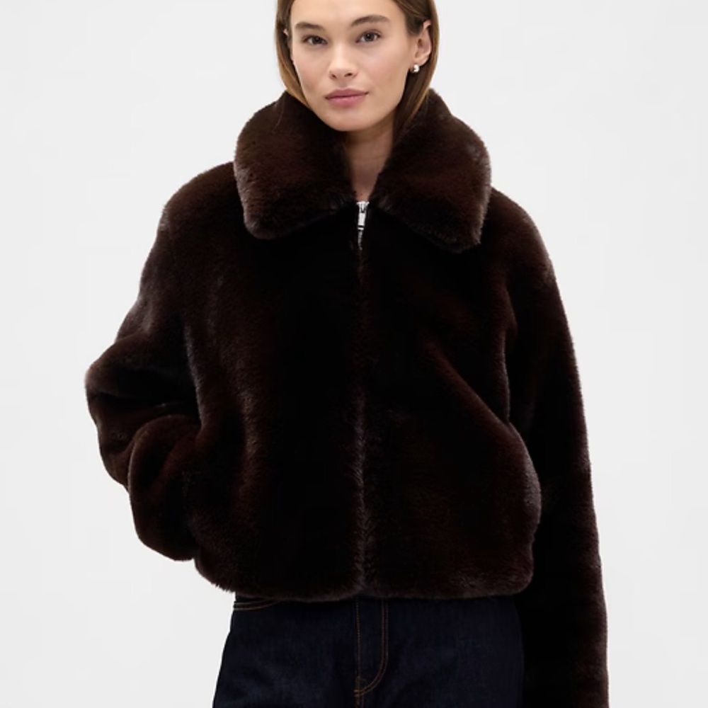 *** SOLD **** GAP Dark Brown Teddy Jacket